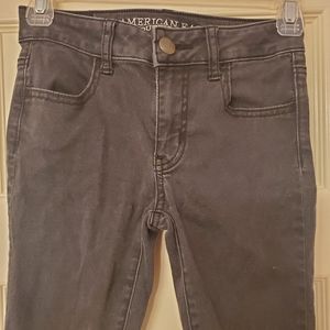 American Eagle Gray Super Super Stretch Jeggings size 0